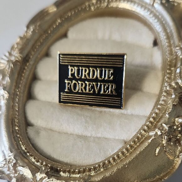 Purdue Forever Gold and Black Pin - Picture 1 of 3
